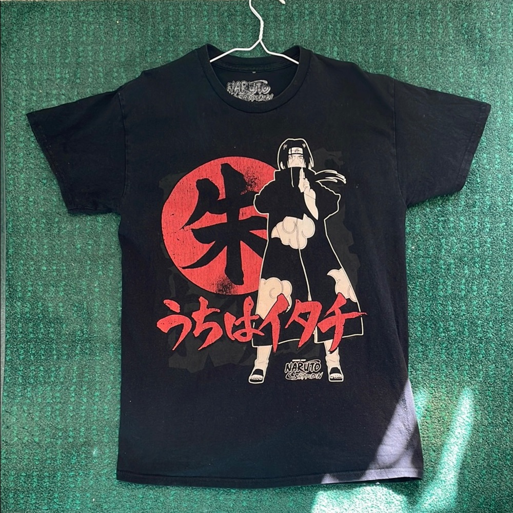 Vintage 2000’s Naruto Shippuden Black Graphic T-Shirt worn